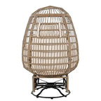 Sedia a dondolo da patio a uovo in rattan
