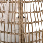Sedia a dondolo da patio a uovo in rattan