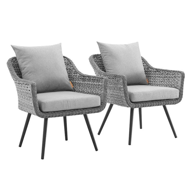 Poltrona da Esterno Endeavor in Rattan Intrecciato Set da 2