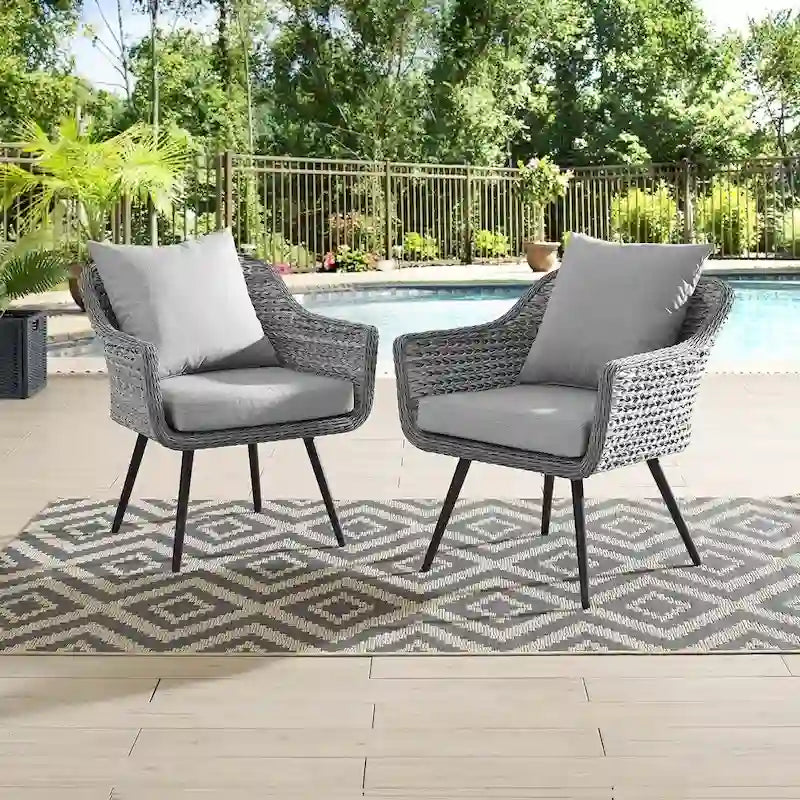 Poltrona da Esterno Endeavor in Rattan Intrecciato Set da 2