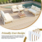 Set di divani componibili da esterno, set mobili da giardino, 7 pezzi