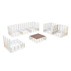 Set di divani componibili da esterno, set mobili da giardino, 7 pezzi