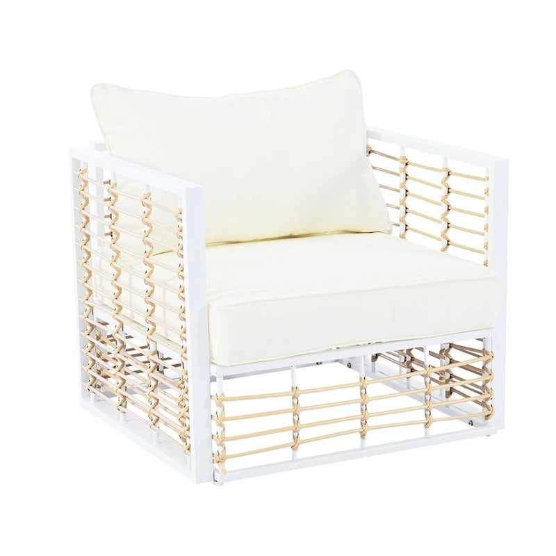 Set di divani componibili da esterno, set mobili da giardino, 7 pezzi