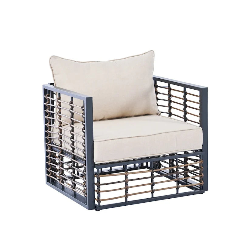Set di divani componibili da esterno, set mobili da giardino, 7 pezzi
