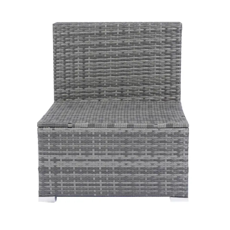 Set Divano per Esterni in Rattan di Vimini a Sezioni da 8 Pezzi