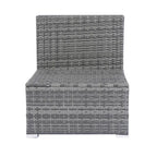 Set Divano per Esterni in Rattan di Vimini a Sezioni da 8 Pezzi