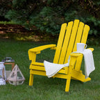 36 Sedia Adirondack Pieghevole Classica in Legno Gialla