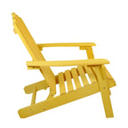 36 Sedia Adirondack Pieghevole Classica in Legno Gialla