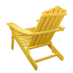 36 Sedia Adirondack Pieghevole Classica in Legno Gialla