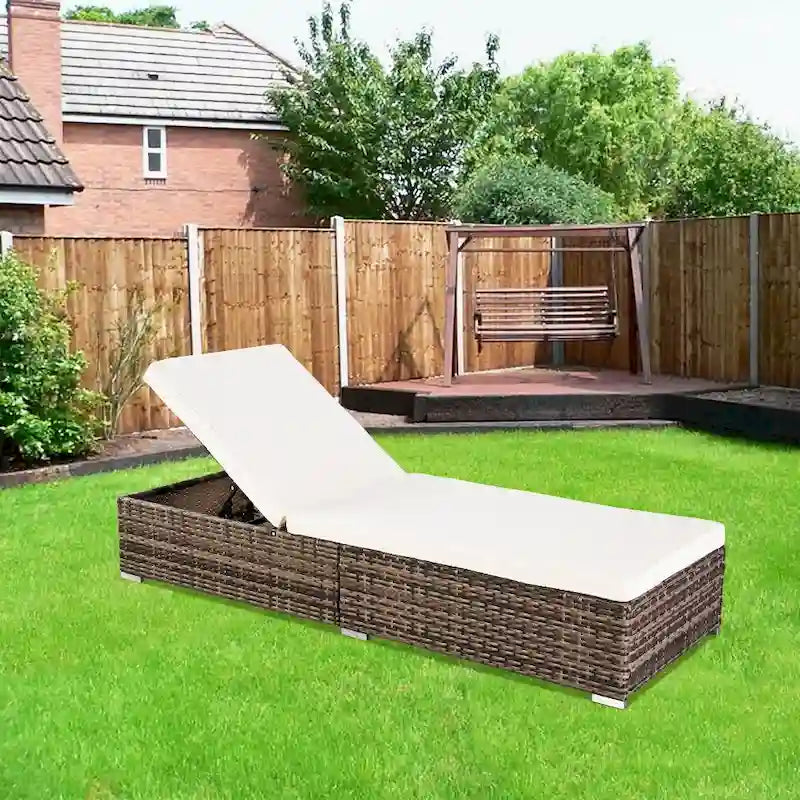 Letto da piscina in rattan per esterni