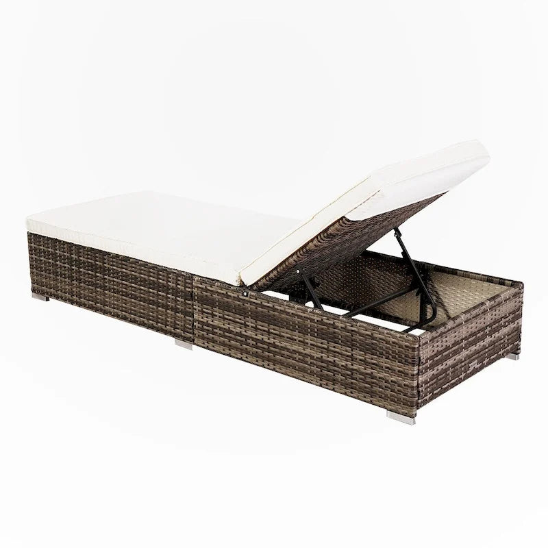 Letto da piscina in rattan per esterni