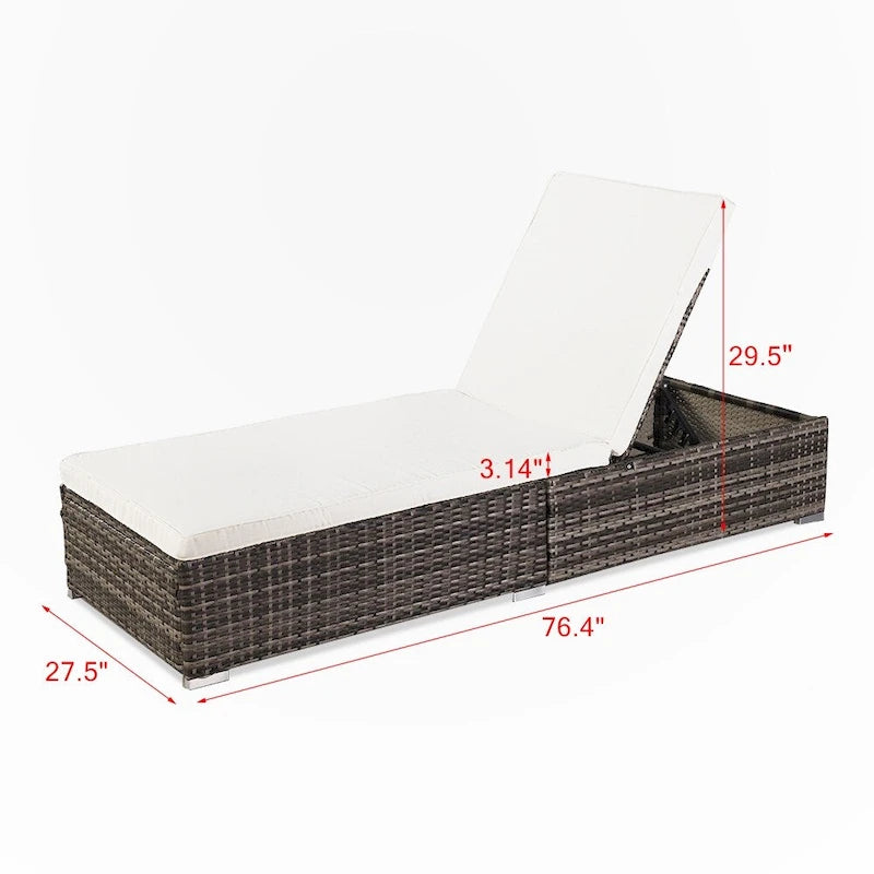 Letto da piscina in rattan per esterni
