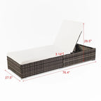 Letto da piscina in rattan per esterni
