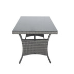 MM Set da esterno componibile a 5 pezzi in vimini per patio