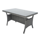 MM Set da esterno componibile a 5 pezzi in vimini per patio
