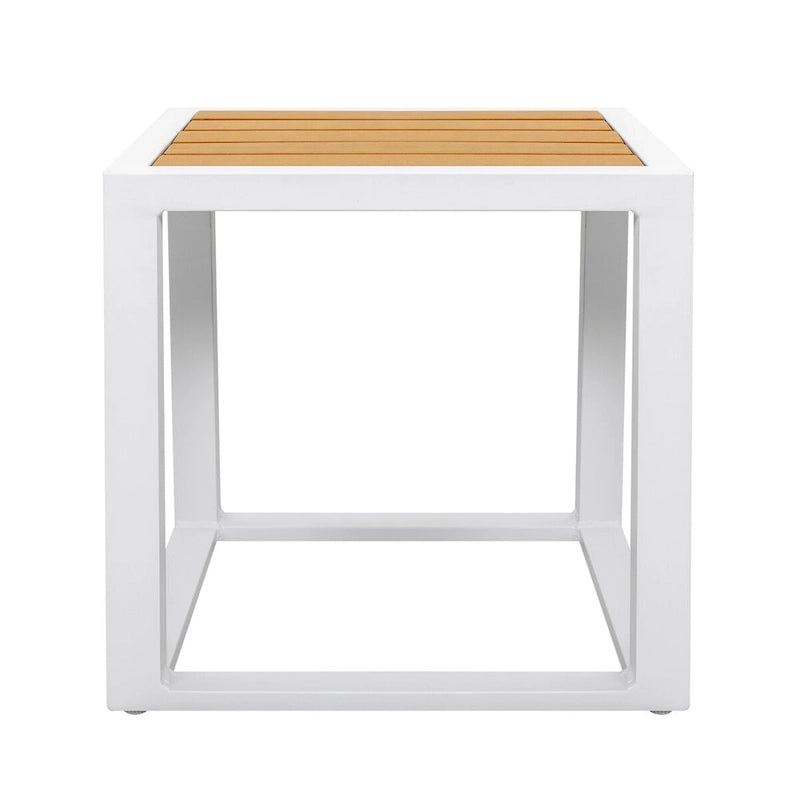 Set divano da esterno in alluminio, tavolino laterale, 2 poltrone, cuscini