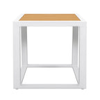 Set divano da esterno in alluminio, tavolino laterale, 2 poltrone, cuscini