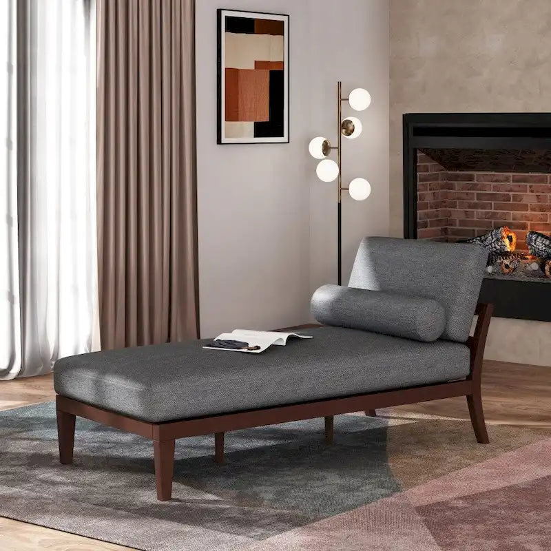 68,75 pollici Sdraio allungabile elegante color antracite, poltrone reclinabili