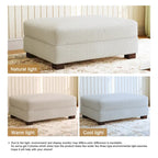 Pouf Ottomano Accento Oversize in Velluto a Coste Moderno