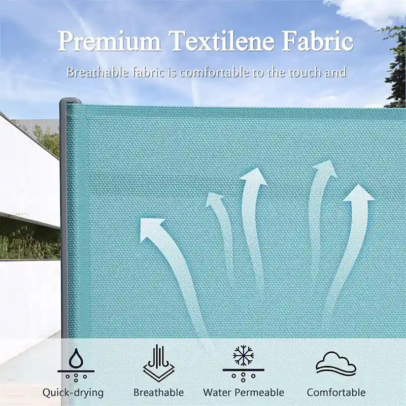 Set di 2 Chaise Longue, Sedie a Sdraio con Ruote, Sedie a Sdraio con 5 Posizioni Regolabili, Sedie da Piscina (2 Sedie a Sdraio)