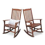 Sedia a dondolo da esterno in legno Cambridge Casual Monroe, 2 pezzi
