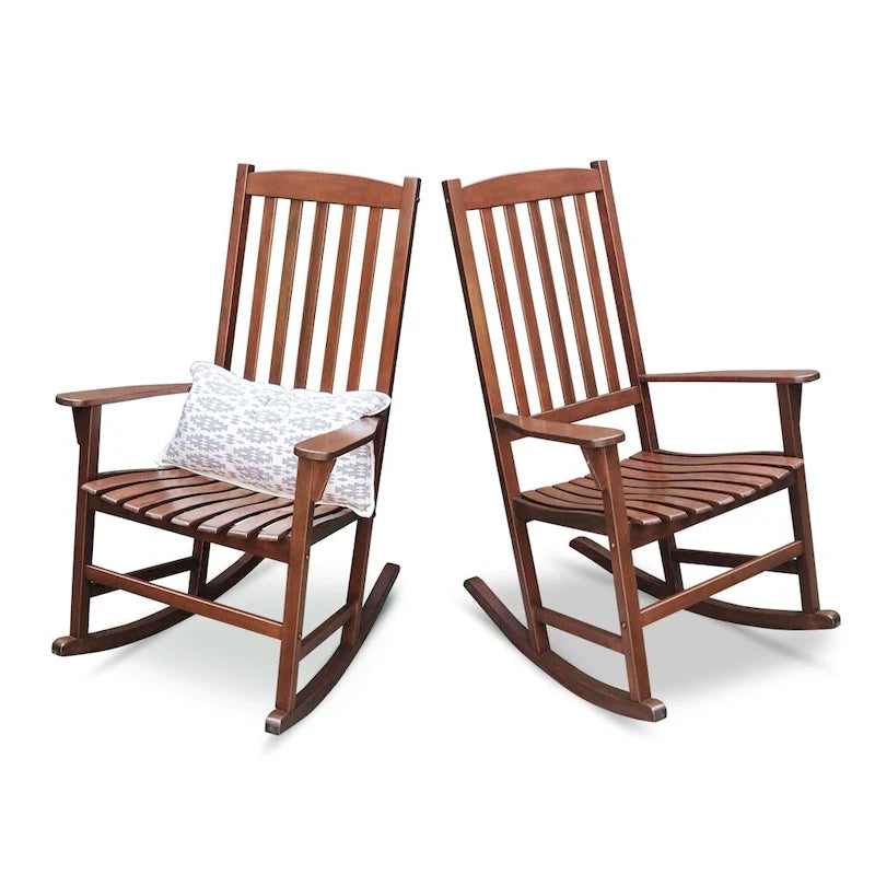 Sedia a dondolo da esterno in legno Cambridge Casual Monroe, 2 pezzi