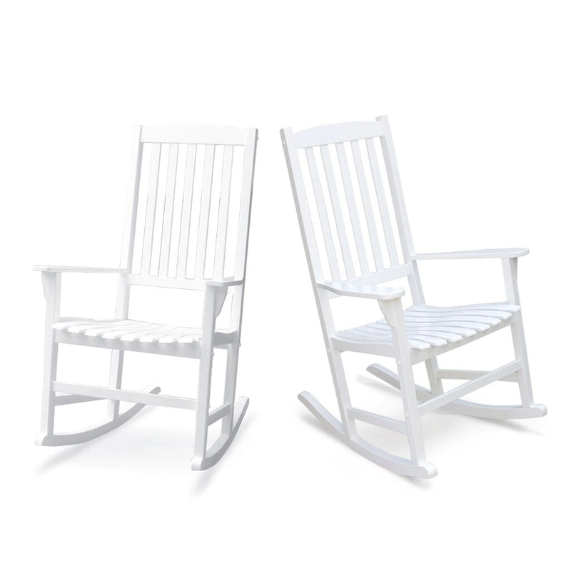 Sedia a dondolo da esterno in legno Cambridge Casual Monroe, 2 pezzi