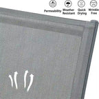 Set di 3 sedie a sdraio da patio, sedia prendisole in polipropilene con 5 posizioni regolabili (2 sedie a sdraio + 1 tavolo)