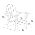 Sedia Adirondack Ergonomica Pieghevole con Gambe