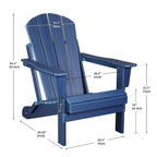 Sedia Adirondack Ergonomica Pieghevole con Gambe