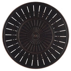 Set tavolo da fuoco in alluminio nero con quattro sedie club