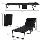 Set di chaise longue pieghevoli