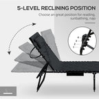 Set di chaise longue pieghevoli