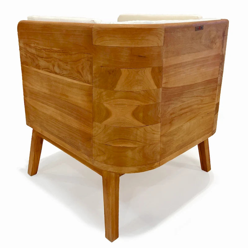 Set da Salotto Profondo LuXeo Olivia in Teak - 4 Posti