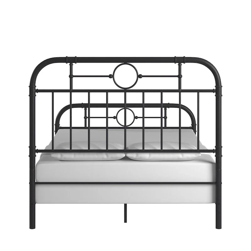 Letto matrimoniale in metallo nero