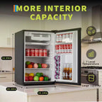Mini Frigo da 4,5 Piedi Cubi con Congelatore, Frigorifero Compatto con Porta Reversibile, Termostato Regolabile ad Efficienza Energetica, Piccolo Frigo