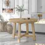 Tavolo da pranzo allungabile rotondo da cascina con 16 inserti in legno per cucina