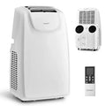 Costway Climatizzatore Portatile a Doppio Tubo 8000 BTU (11.500 BTU ASHRAE) Unità AC 3-in-1 con Telecomando