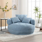 Poltrona Divano Pigro Rotondo – Bianco/Blu/Grigio/Giallo/Arancione/Rosarossa/Blu Scuro/Verde, Posto Singolo e Coppia