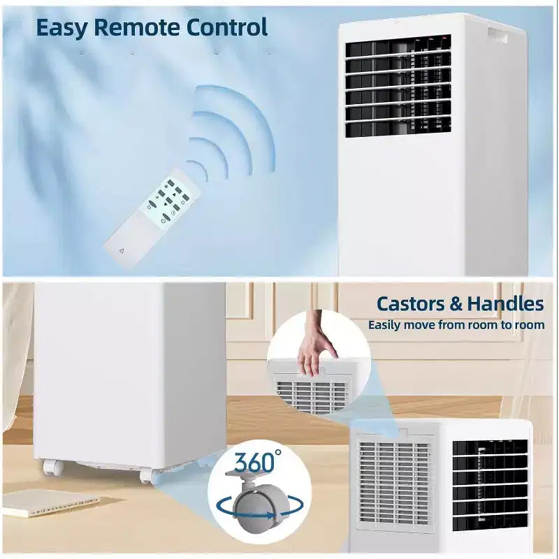 Condizionatore portatile da 8.000 BTU - 3 in 1 Raffreddamento, Deumidificatore e Ventilatore per 32 mq con Modalità Notte e 1 Anno di Garanzia