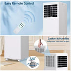 Condizionatore portatile da 8.000 BTU - 3 in 1 Raffreddamento, Deumidificatore e Ventilatore per 32 mq con Modalità Notte e 1 Anno di Garanzia