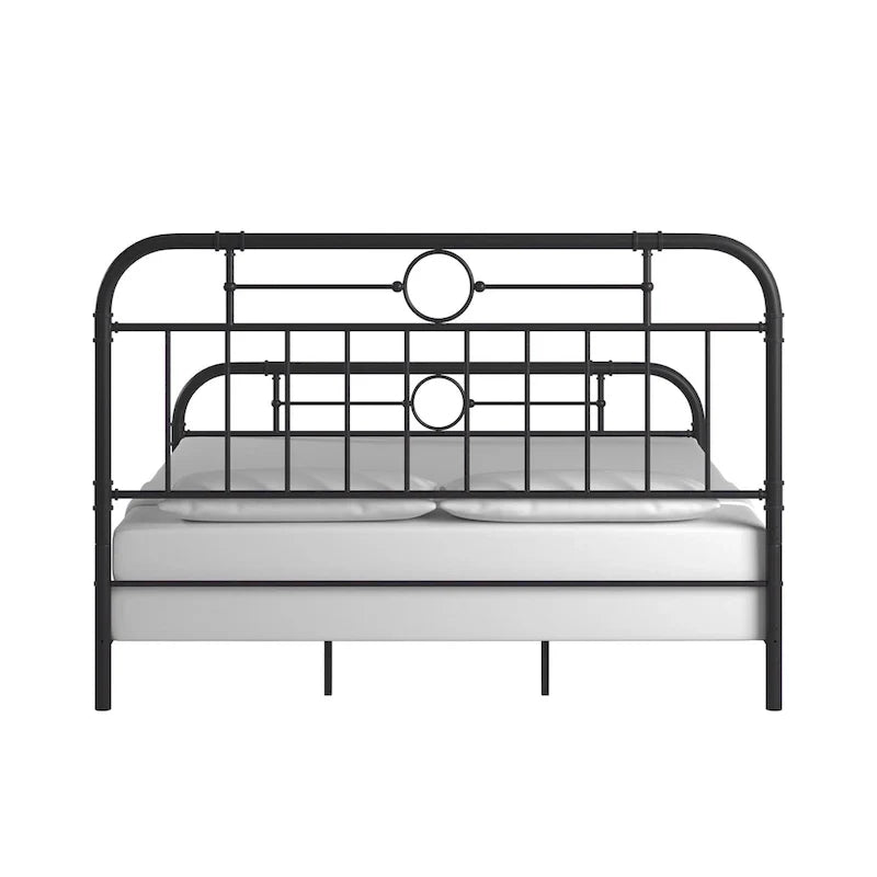 Letto matrimoniale in metallo nero