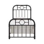 Letto matrimoniale in metallo nero