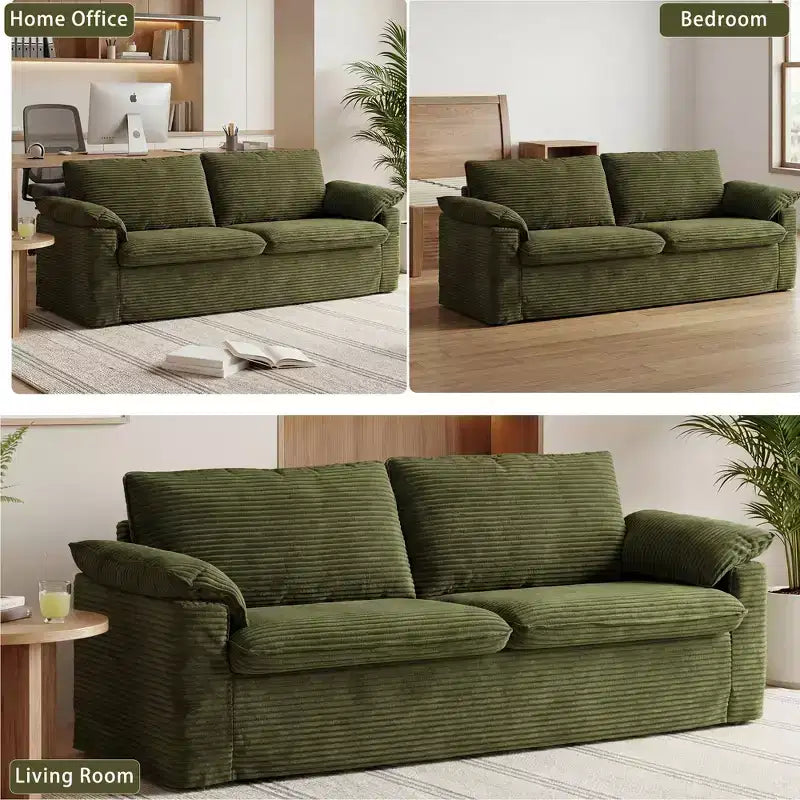 Dyonery 86 Divano a due posti Cloud, Seduta Profonda e Ampi Braccioli con Cuscini, Telaio Robusto, Design Ergonomico Traspirante