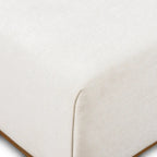 Poly & Bark Pouf Jarmo con Tavolino Regolabile in Noce - Vera Pelle Italiana Pieno Fiore