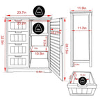 Mobiletto contenitore da bagno VEIKOUS con 4 cassetti