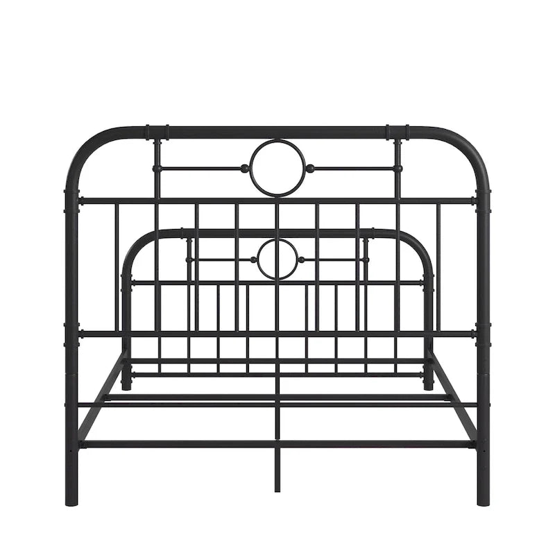 Letto matrimoniale in metallo nero