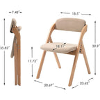 Sedie Pieghevoli Impilabili da Pranzo in Legno con Seduta Imbottita (Set da 4)