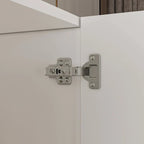 Armadio moderno freestanding in legno massiccio con ripiani