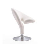 Poltrona girevole accent Curl Chrome di Manhattan Comfort in misto lana (Set di 2)